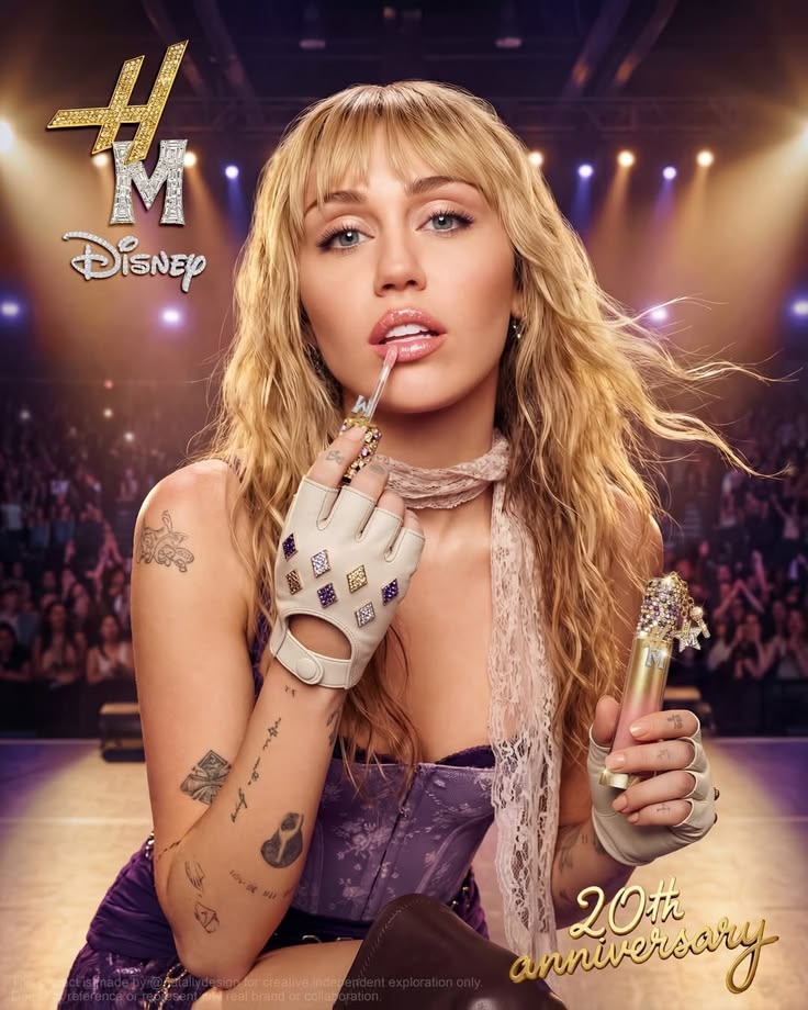 Miley Cyrus teljesen Hannah Montana-stílusban jelent meg a 20. évfordulós különkiadás vörös szőnyegén